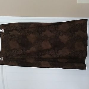 Black and brown petite skirt